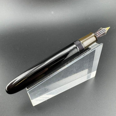 Ban-Ei Ebonite Urushi Eyedropper Fountain Pen 14K Gold G.K. Nib Serviced
