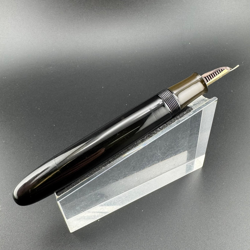 Ban-Ei Ebonite Urushi Eyedropper Fountain Pen 14K Gold G.K. Nib Serviced