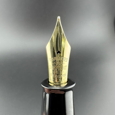 Ban-Ei Ebonite Urushi Eyedropper Fountain Pen 14K Gold 50 Nib Serviced