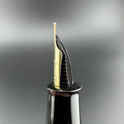 Ban-Ei Ebonite Urushi Eyedropper Fountain Pen 14K Gold 50 Nib Serviced