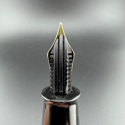 Ban-Ei Ebonite Urushi Eyedropper Fountain Pen 14K Gold 50 Nib Serviced