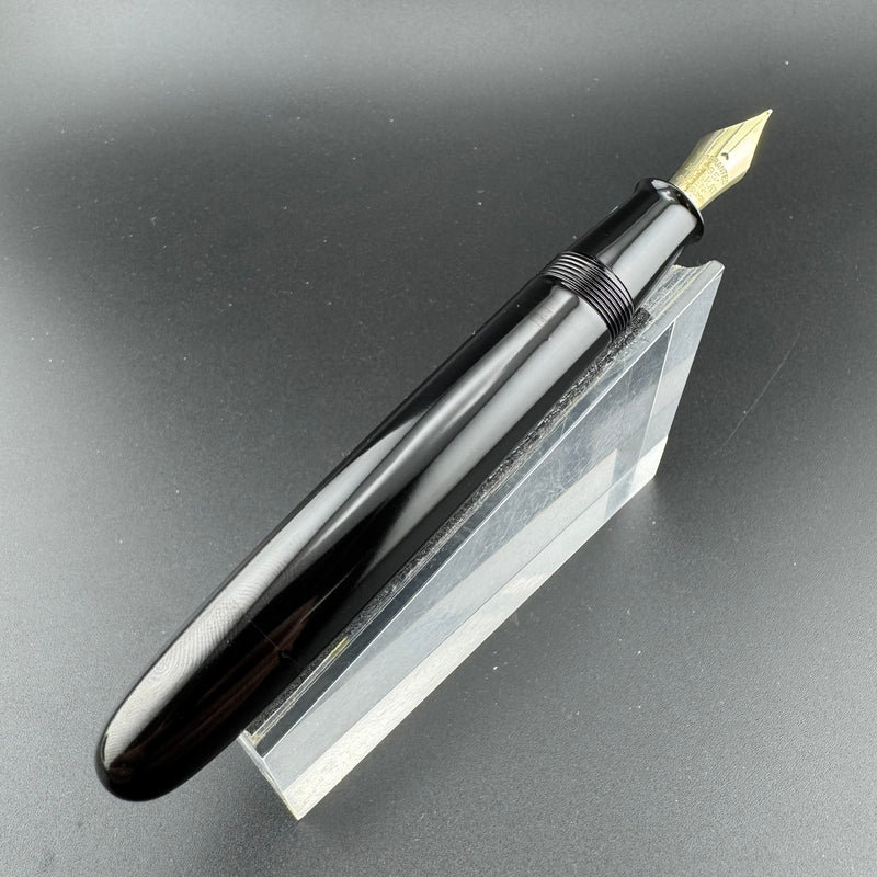 Ban-Ei Ebonite Urushi Eyedropper Fountain Pen 14K Gold 50 Nib Serviced