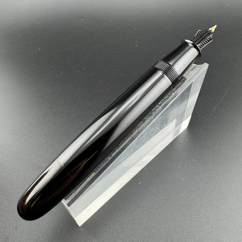 Ban-Ei Ebonite Urushi Eyedropper Fountain Pen 14K Gold 50 Nib Serviced