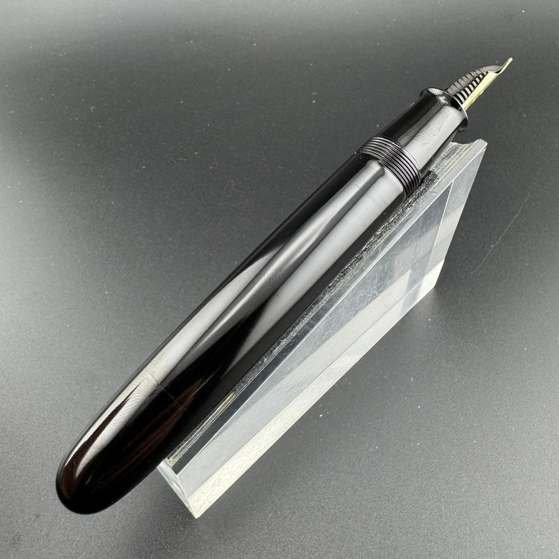 Ban-Ei Ebonite Urushi Eyedropper Fountain Pen 14K Gold 50 Nib Serviced