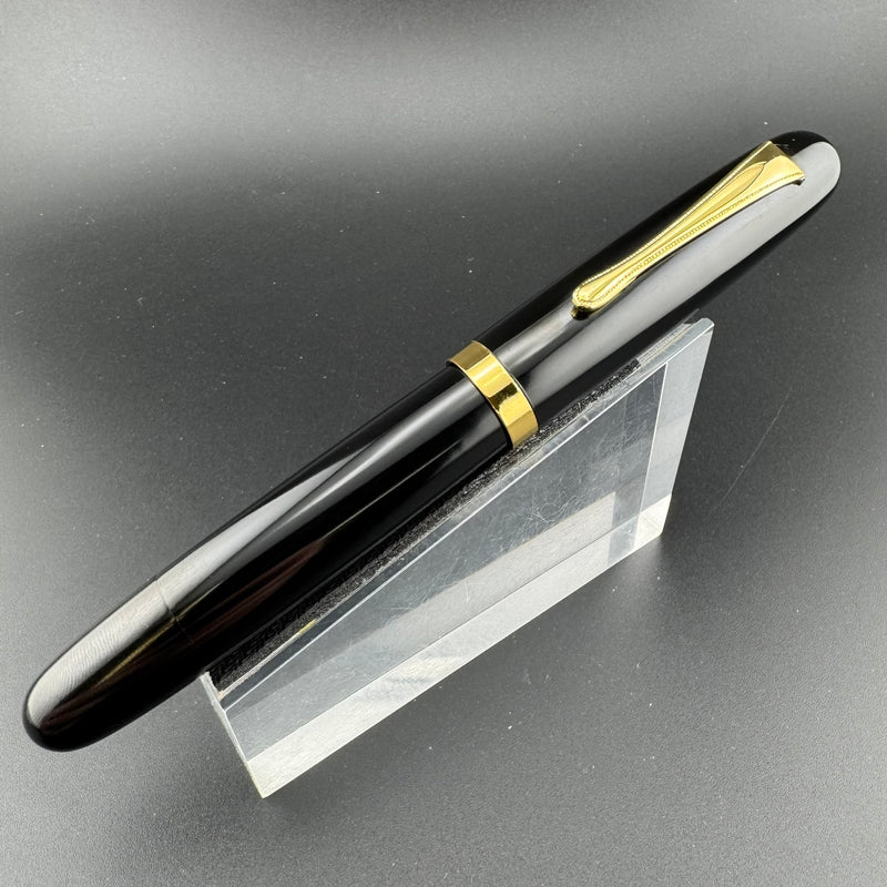 Ban-Ei Ebonite Urushi Eyedropper Fountain Pen 14K Gold 50 Nib Serviced