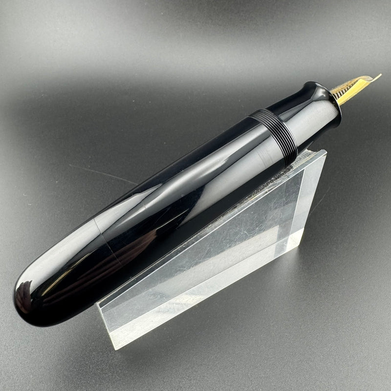 New Clip Jumbo Ebonite Eyedropper Fountain Pen Steel Extra-Fine Nib Serviced