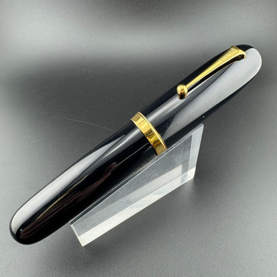 New Clip Jumbo Ebonite Eyedropper Fountain Pen Steel Extra-Fine Nib Serviced