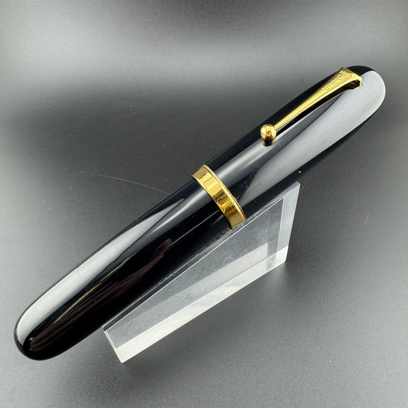 New Clip Jumbo Ebonite Eyedropper Fountain Pen Steel Extra-Fine Nib Serviced