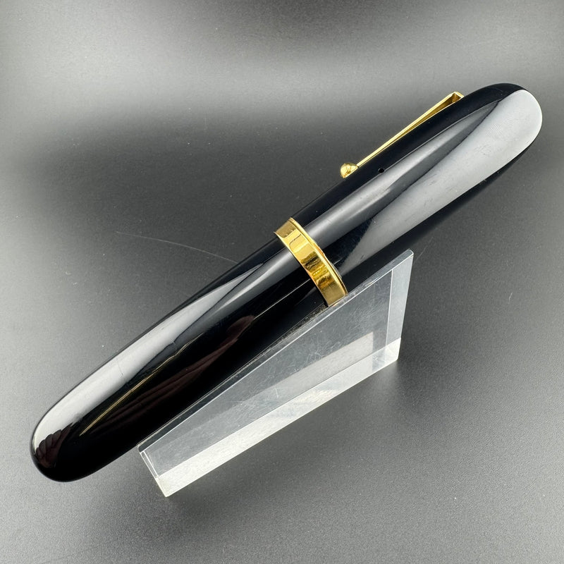 New Clip Jumbo Ebonite Eyedropper Fountain Pen Steel Extra-Fine Nib Serviced