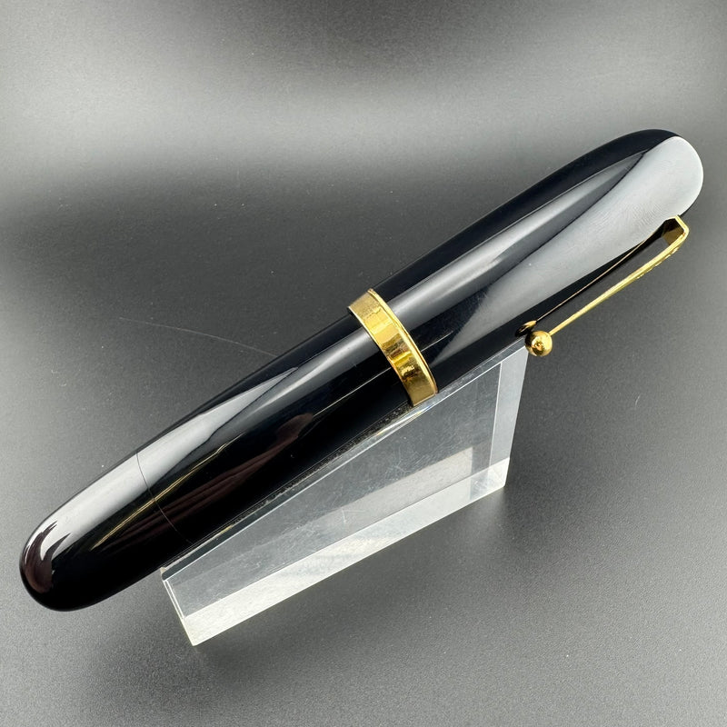New Clip Jumbo Ebonite Eyedropper Fountain Pen Steel Extra-Fine Nib Serviced
