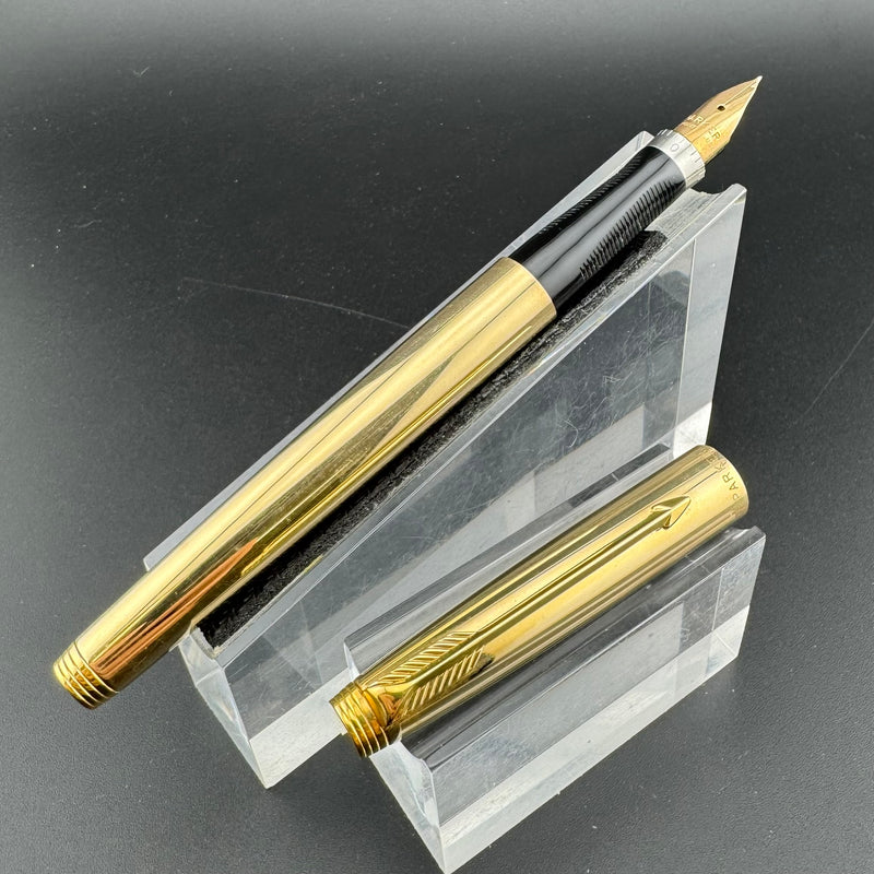 Parker 75 Presidential Keepsake Solid 14K Gold Fountain Pen 14K Gold Extra-Fine Nib