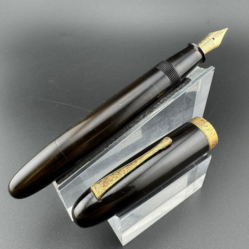 Ban-Ei Ebonite Eyedropper Fountain Pen 14K Gold G.K. 50 Fine Nib