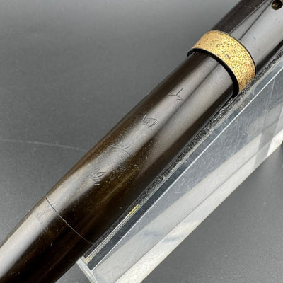Ban-Ei Ebonite Eyedropper Fountain Pen 14K Gold G.K. 50 Fine Nib