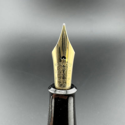 Yugo Black Ebonite Eyedropper Fountain Pen 14K Gold G.K. 40 Fine Nib