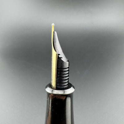 Yugo Black Ebonite Eyedropper Fountain Pen 14K Gold G.K. 40 Fine Nib