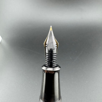 Yugo Black Ebonite Eyedropper Fountain Pen 14K Gold G.K. 40 Fine Nib
