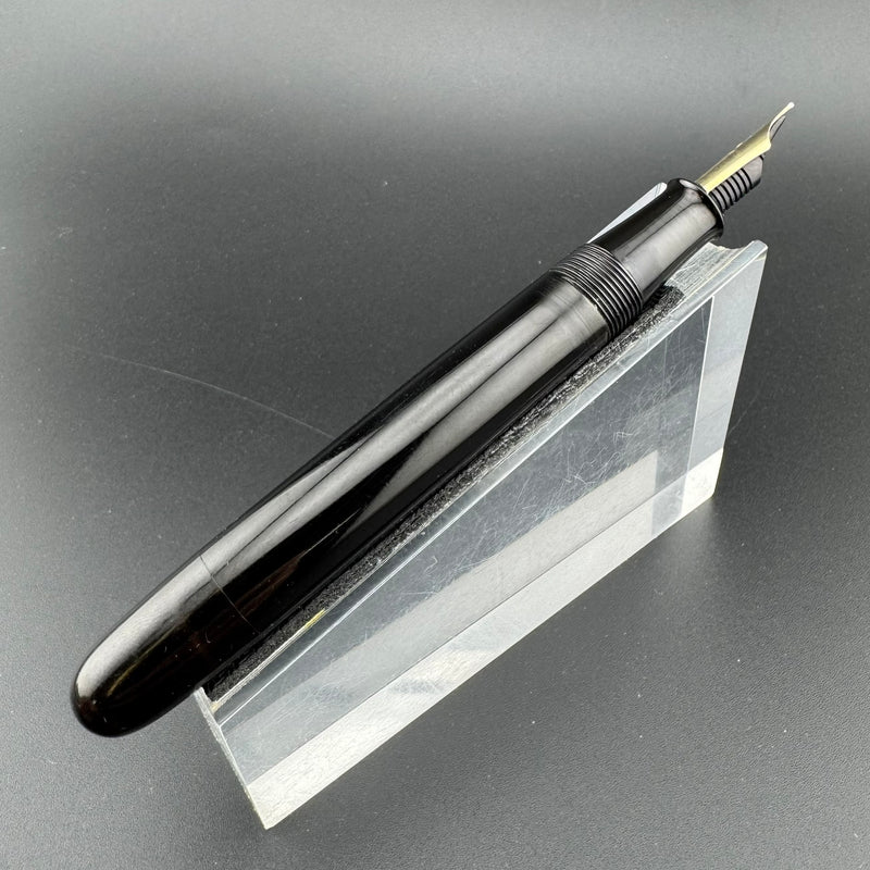 Yugo Black Ebonite Eyedropper Fountain Pen 14K Gold G.K. 40 Fine Nib