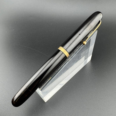 Yugo Black Ebonite Eyedropper Fountain Pen 14K Gold G.K. 40 Fine Nib