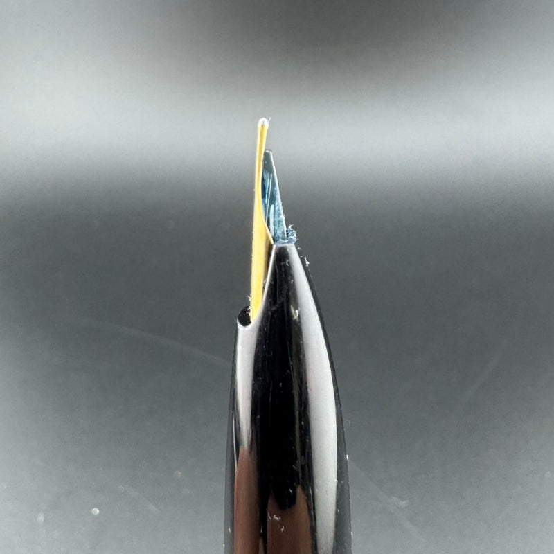 Platinum 18K Silver & Black Fountain Pen 18K Gold Soft Fine Nib