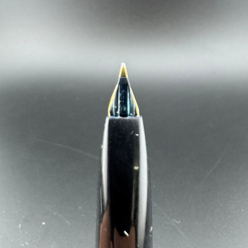 Platinum 18K Silver & Black Fountain Pen 18K Gold Soft Fine Nib