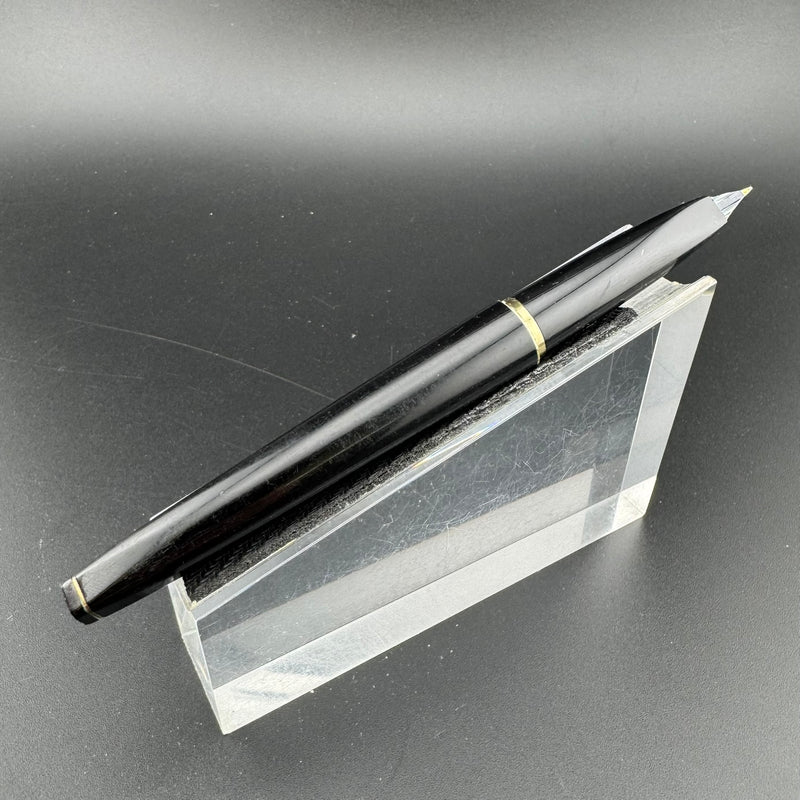 Platinum 18K Silver & Black Fountain Pen 18K Gold Soft Fine Nib