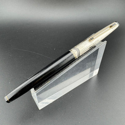 Platinum 18K Silver & Black Fountain Pen 18K Gold Soft Fine Nib