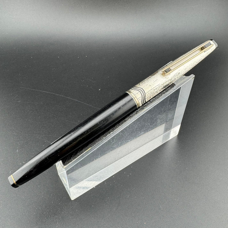 Platinum 18K Silver & Black Fountain Pen 18K Gold Soft Fine Nib