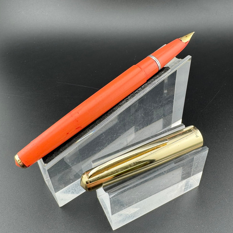 Pilot Super 100S Pink & Gold Fountain Pen 14K Gold Fine Nib