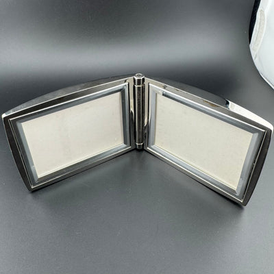 Montblanc Double Folding Clamshell Picture Frame Stainless Steel