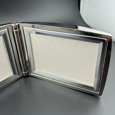 Montblanc Double Folding Clamshell Picture Frame Stainless Steel