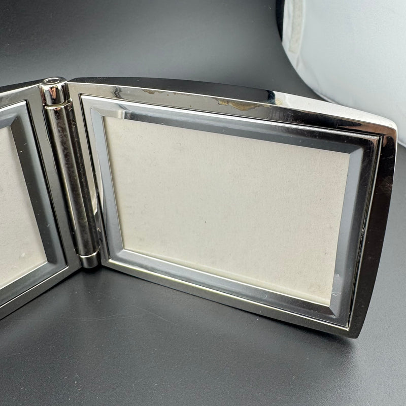 Montblanc Double Folding Clamshell Picture Frame Stainless Steel