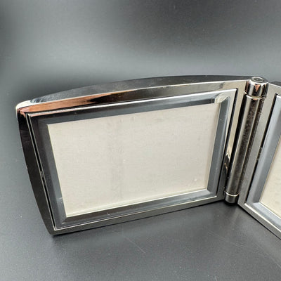 Montblanc Double Folding Clamshell Picture Frame Stainless Steel