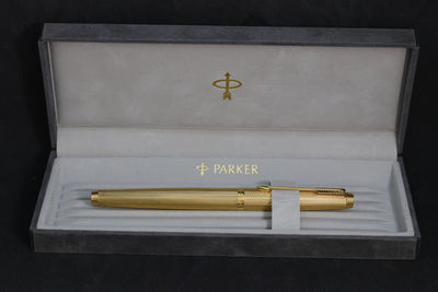 Parker 75 Fountain Pen 20µ Gold Grain d'Ogre 14k Medium Nib