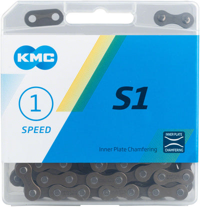 KMC - S1 - Single Speed 1/2" x 1/8", 112 Links, Brown